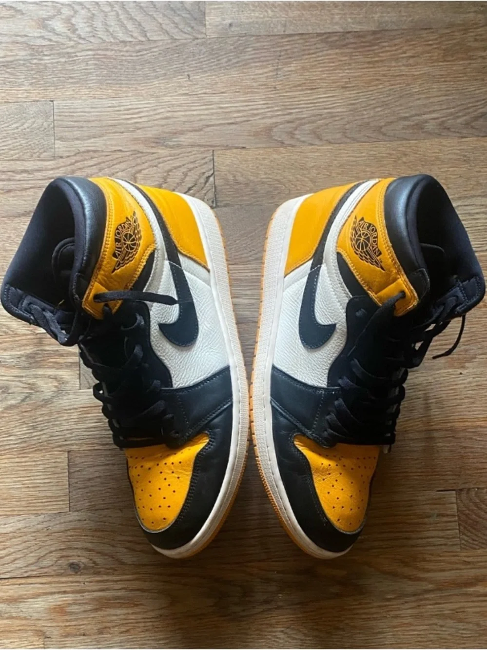 Nike Air Jordan 1 Retro High OG Taxi Yellow Toe 555088-711 Men's Size 14